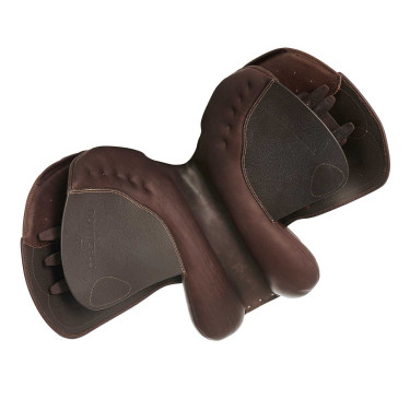 Selle obstacle Botticelli avec panneaux en laine Acavallo Marron foncé