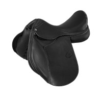 Selle mixte Bernini avec panneaux en laine Acavallo Noir