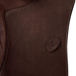 Selle mixte Bernini avec panneaux en laine Acavallo Marron foncé