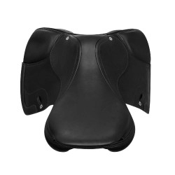 Selle de saut Roma avec arçon en bois et cuir double Acavallo Noir Selle de saut Roma avec arçon en bois et cuir double Acavallo Noir