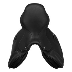 Selle de saut Roma avec arçon en bois et cuir double Acavallo Noir Selle de saut Roma avec arçon en bois et cuir double Acavallo Noir