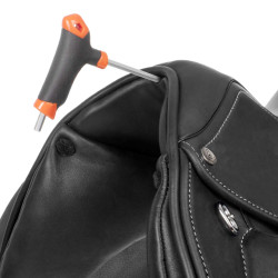 Selle de dressage Raffaello avec panneaux en laine Acavallo Noir Selle de dressage Raffaello avec panneaux en laine Acavallo Noir