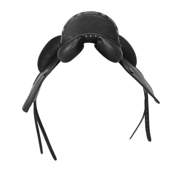 Selle de dressage Perugino avec petits taquets Acavallo Noir