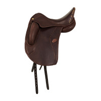 Selle de dressage Perugino avec petits taquets Acavallo Marron foncé Selle de dressage Perugino avec petits taquets Acavallo Marron foncé