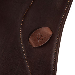 Selle de dressage Perugino avec petits taquets Acavallo Marron foncé