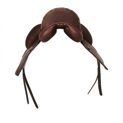 Selle de dressage Perugino avec petits taquets Acavallo Marron foncé