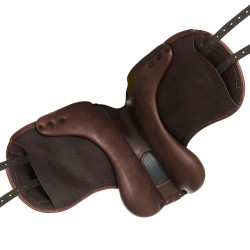 Selle de dressage Mantegna avec longs taquets Acavallo Marron foncé