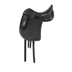 Selle de dressage Leonardo avec panneaux en laine Acavallo Noir