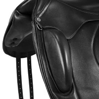 Selle de dressage Leonardo avec panneaux en laine Acavallo Noir Selle de dressage Leonardo avec panneaux en laine Acavallo Noir