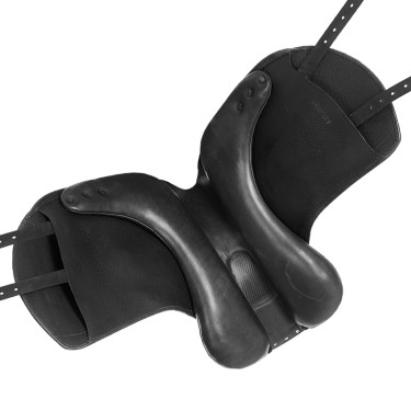 Selle de dressage Leonardo avec panneaux en laine Acavallo Noir