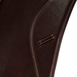 Selle de dressage Leonardo avec panneaux en laine Acavallo Marron foncé