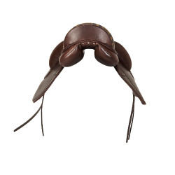 Selle de dressage Leonardo avec panneaux en laine Acavallo Marron foncé
