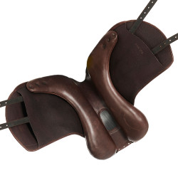Selle de dressage Leonardo avec panneaux en laine Acavallo Marron foncé
