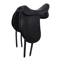 Selle de dressage avec longs taquets Aachen Equestro Noir Selle de dressage avec longs taquets Aachen Equestro Noir