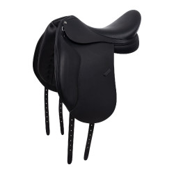 Selle de dressage avec longs taquets Aachen Equestro Noir Selle de dressage avec longs taquets Aachen Equestro Noir