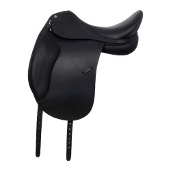 Selle de dressage avec longs taquets Aachen Equestro Noir Selle de dressage avec longs taquets Aachen Equestro Noir