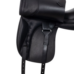 Selle de dressage avec longs taquets Aachen Equestro Noir Selle de dressage avec longs taquets Aachen Equestro Noir