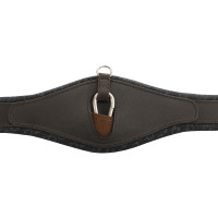 Sangle obstacle en cuir modelé Equestro Noir