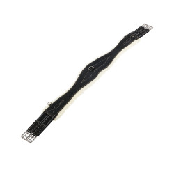Sangle obstacle en cuir avec mouton synthétique Alizee Equestro Noir