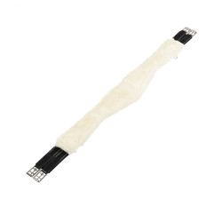 Sangle obstacle en cuir avec mouton synthétique Alizee Equestro Noir