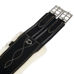 Sangle obstacle en cuir avec mouton synthétique Alizee Equestro Noir