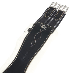 Sangle obstacle en cuir avec mouton synthétique Alizee Equestro Noir