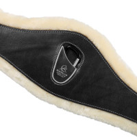 Sangle obstacle en cuir avec laine synthétique amovible Acavallo Marron foncé Sangle obstacle en cuir avec laine synthétique amovible Acavallo Marron foncé
