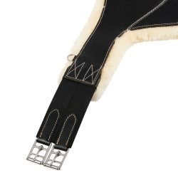Sangle bavette obstacle en mouton synthétique Aline Equestro Noir