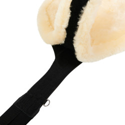 Sangle bavette obstacle en mouton synthétique Aline Equestro Noir