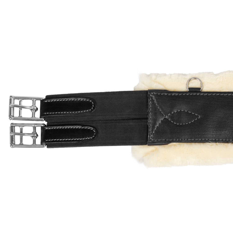 Sangle bavette obstacle en cuir et laine synthétique amovible Acavallo Sangle bavette obstacle en cuir et laine synthétique amovible Acavallo