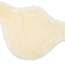 Sangle bavette obstacle en cuir et laine synthétique amovible Acavallo Cognac Marron