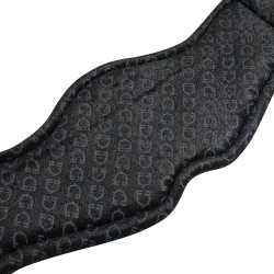 Sangle de dressage en cuir avec logo gravé Equestro Noir Sangle de dressage en cuir avec logo gravé Equestro Noir