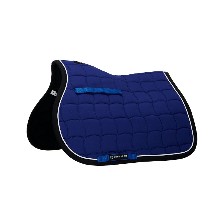 Tapis de selle obstacle en coton respirant White Trim Equestro Tapis de selle obstacle en coton respirant White Trim Equestro