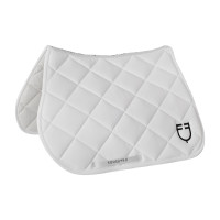 Tapis de selle obstacle en tissu technique White Line Edition Equestro Blanc