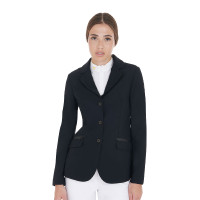 Veste de concours femme en tissu technique stretch Equestro Noir