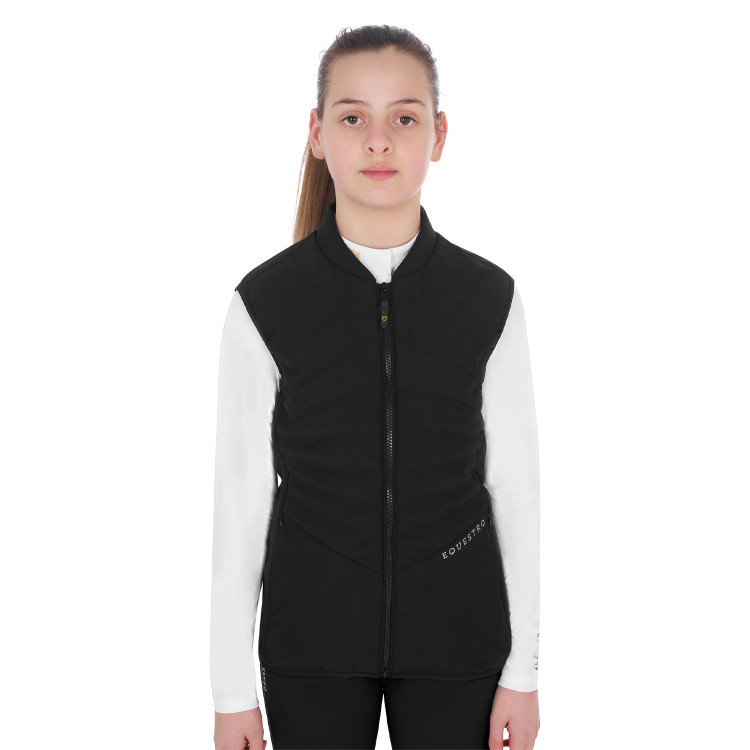 Veste sans manches fille cintrée en tissu technique Equestro