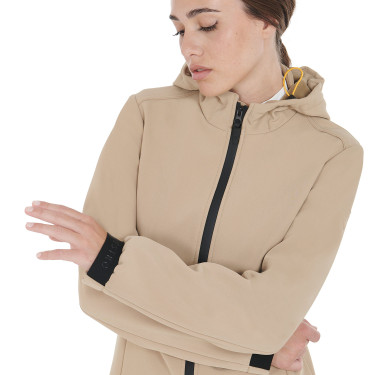 Veste softshell ajustée femme avec poches dissimulées Equestro Beige