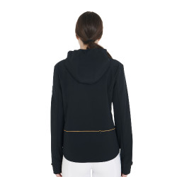Veste softshell ajustée avec fermeture éclair coupe-vent femme Equestro Noir Veste softshell ajustée avec fermeture éclair coupe-vent femme Equestro Noir