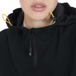 Veste softshell ajustée avec fermeture éclair coupe-vent femme Equestro Noir Veste softshell ajustée avec fermeture éclair coupe-vent femme Equestro Noir