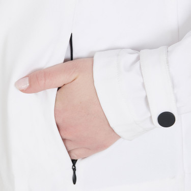 Veste softshell ajustée avec fermeture éclair coupe-vent femme Equestro Blanc