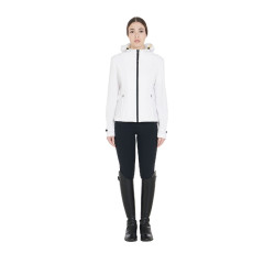 Veste softshell ajustée avec fermeture éclair coupe-vent femme Equestro Blanc