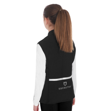 Veste sans manches fille cintrée en tissu technique Equestro Veste sans manches fille cintrée en tissu technique Equestro