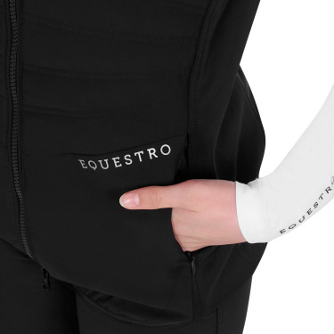 Veste sans manches fille cintrée en tissu technique Equestro Veste sans manches fille cintrée en tissu technique Equestro