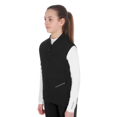 Veste sans manches fille cintrée en tissu technique Equestro Veste sans manches fille cintrée en tissu technique Equestro
