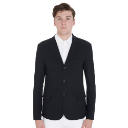 Veste de concours perforée homme en tissu technique Equestro Noir Veste de concours perforée homme en tissu technique Equestro Noir