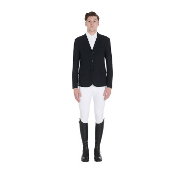Veste de concours perforée homme en tissu technique Equestro Veste de concours perforée homme en tissu technique Equestro