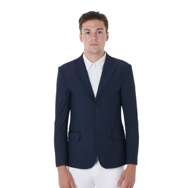 Veste de concours perforée homme 3 boutons Equestro Veste de concours perforée homme 3 boutons Equestro