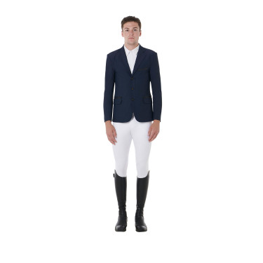 Veste de concours perforée homme 3 boutons Equestro Veste de concours perforée homme 3 boutons Equestro