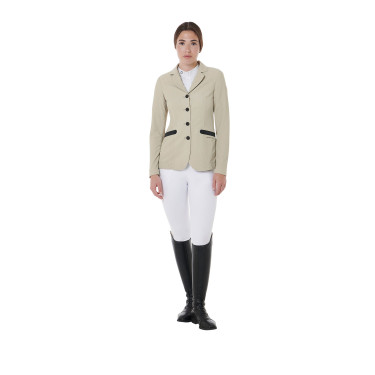 Veste de concours perforée femme 4 boutons Equestro Veste de concours perforée femme 4 boutons Equestro