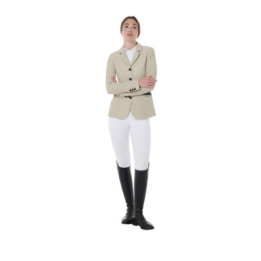 Veste de concours perforée femme 4 boutons Equestro Veste de concours perforée femme 4 boutons Equestro